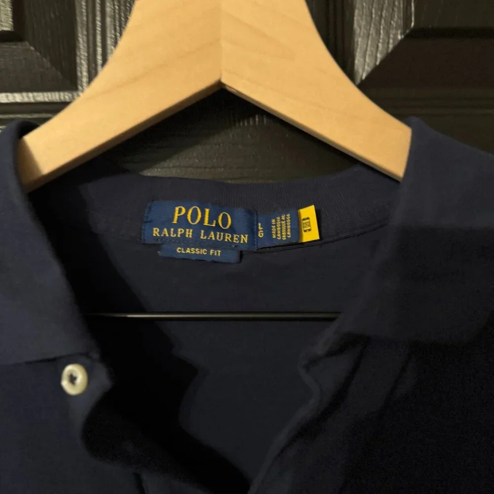 Mens Polo Short Sleeve Navy Polo - Picture 3 of 4